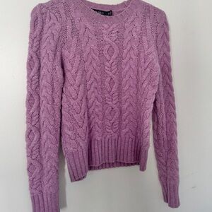 Lauren Ralph Lauren Lavender Cable Knit Sweater